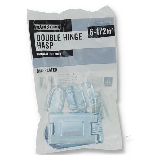 EVERBILT 6-1/2'' DOUBLE HINGE SAFETY HASP ZINC-PLATED