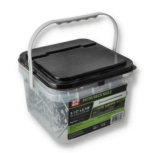 GRIP-RITE 10LB COMMON NAILS 3-1/2x.148'' GALVANIZED