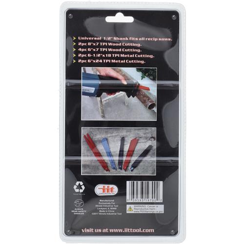10pc RECIPROCATING SAW BLADES