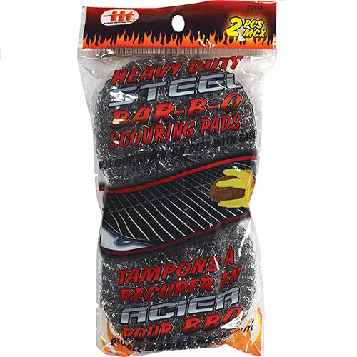 2 Pack Steel Wool BBQ Scouring Pads