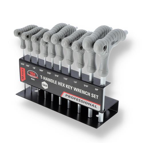 10pc T-HANDLE HEX KEY SET -SAE