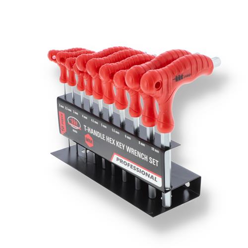 10pc T-HANDLE HEX KEY SET METRIC 2-10MM