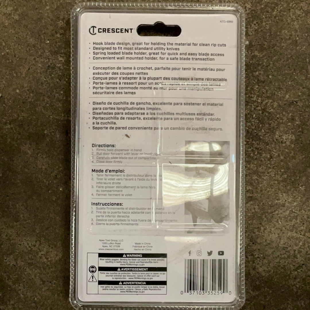 CRESCENT 35-PC HOOK UTILITY KNIFE