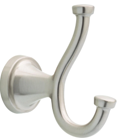 Delta Larkin Spotshield Brushed Nickel Double-Hook Wall Mount Towel Hook