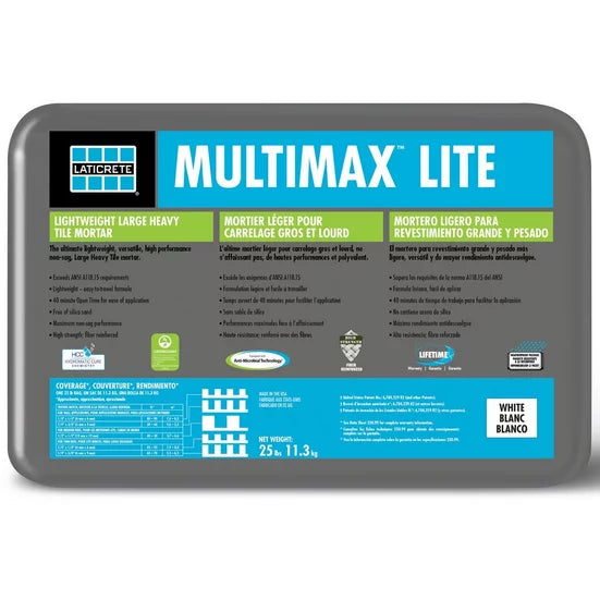 MULTIMAX LITE GREY LATICRETE MORTAR 25lb BAG