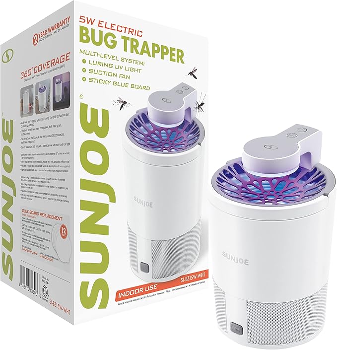 Sun Joe UV Indoor Insect Fruit Fly Trap for Small Flying Insects