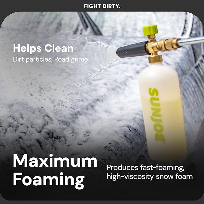 Sun Joe Premium Snow Foam Coconut Scent Car Wash Soap & Cleaner, 1 Gallon