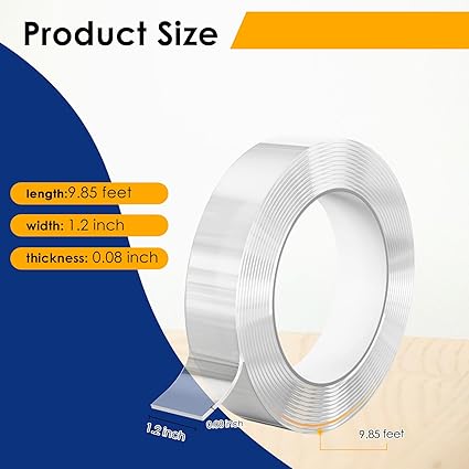 Efok Heavy Duty Double Sided Tape 1.2in x 9.83ft
