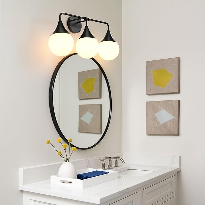 Hahzt 3-Light Vanity Light Fixture (BLACK)