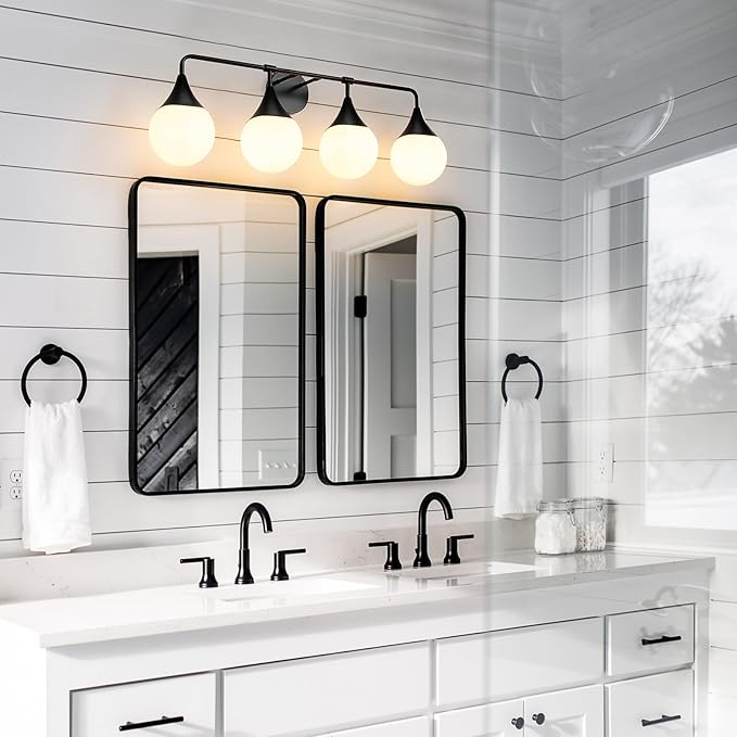 Hahzt 4-Light Vanity Light Fixture (BLACK)
