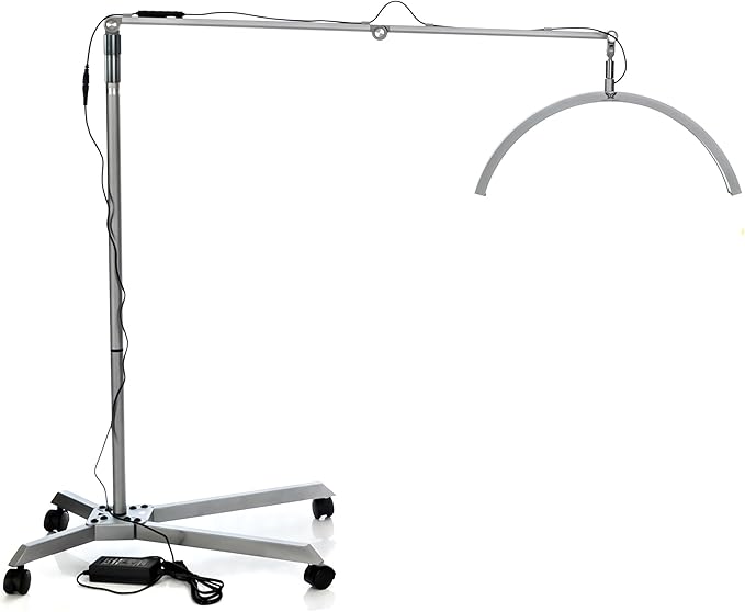 Lash Light for Eyelash Tech with Wheels - LED Half Moon Light