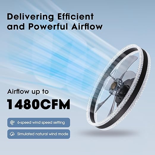 Ludomide Crystal 20" Smart Ceiling Fan