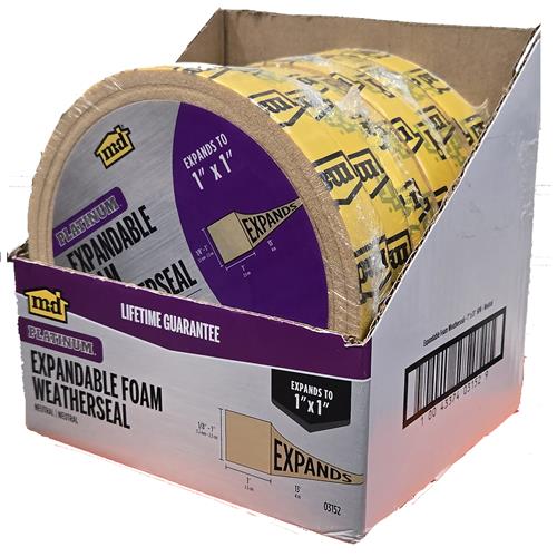 MD EXPANDABLE FOAM WEATHERSEAL 1''x13' STRIP