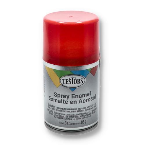 TESTORS 3oz SPRAY ENAMEL BRIGHT RED LATEX