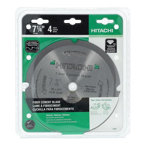 HITACHI 7-1/4'' 4 TOOTH DIAMOND DRY CUTTING FIBER CEMENT BLADE