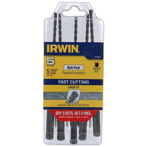 5pk IRWIN 5/32'' SDS PLUS BITS