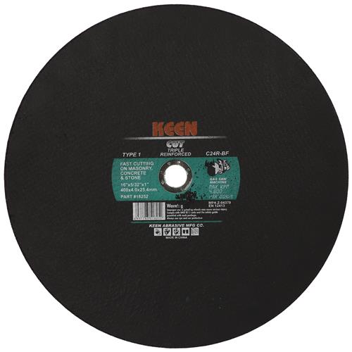 16'' CUTOFF WHEEL MASONRY 1" ARBOR
