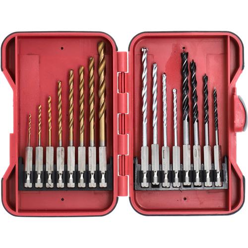 16pc HSS TITANIUM DRILL BIT SET