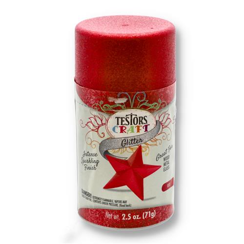 TESTOR CRAFT 2.5OZ RED GLITTER