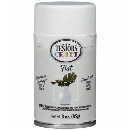 TESTORS CRAFT 3OZ SPRAY PAINT FLAT WHITE