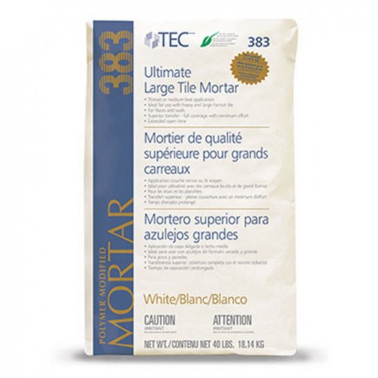 TEC 383 Ultimate Large Tile Mortar White - 40 Lb. Bag