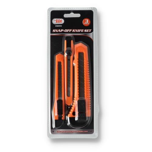 3PC PLASTIC SNAP BLADE KNIFE SET