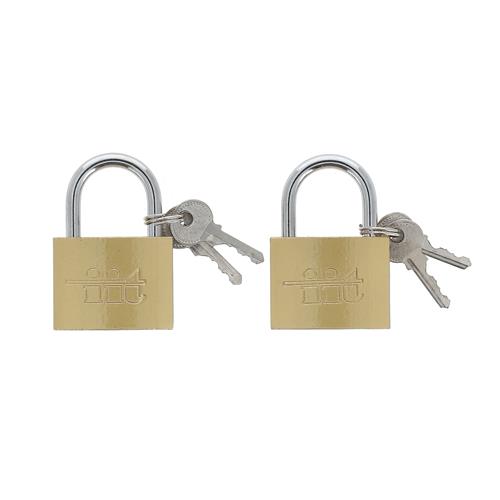 2pc 2" BRASS PADLOCK KEYED ALIKE
