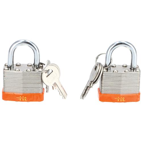 2PC 1-1/2" Laminated Padlock Keyed Alike