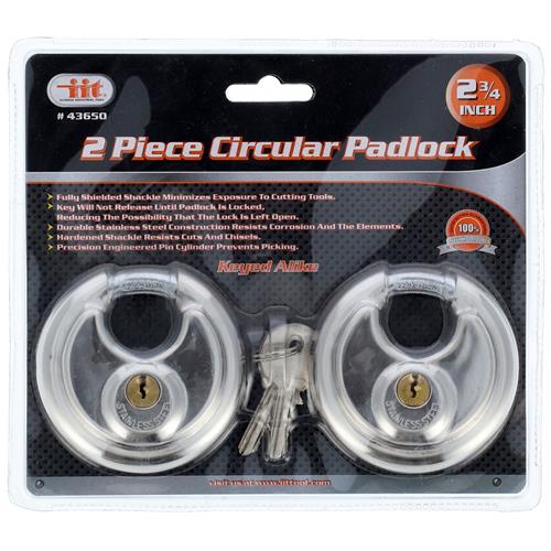 2pk 2-3/4" DISC LOCK SET KEYED