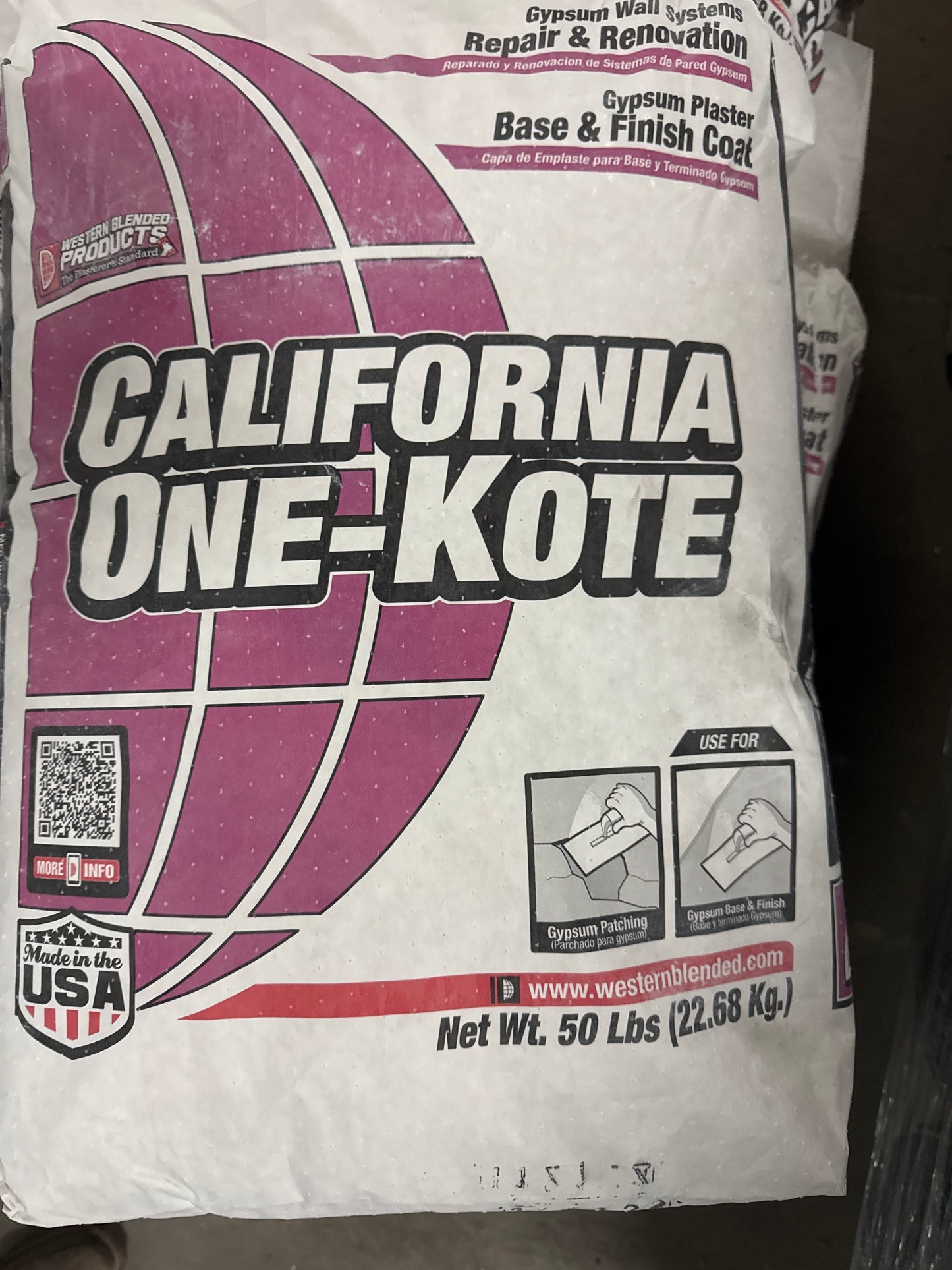 Gypsum Plaster - Base and Finish Coat - California ONE-KOTE