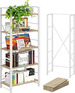 4NM Bookshelf 5-Tier (White/Natural)