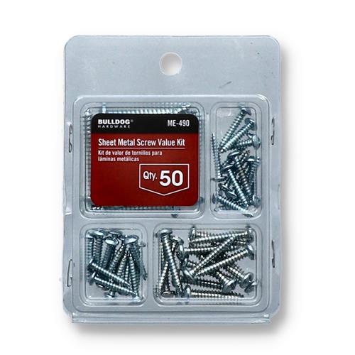 BULLDOG 50PC SHEET METAL SCREW VALUE PACK