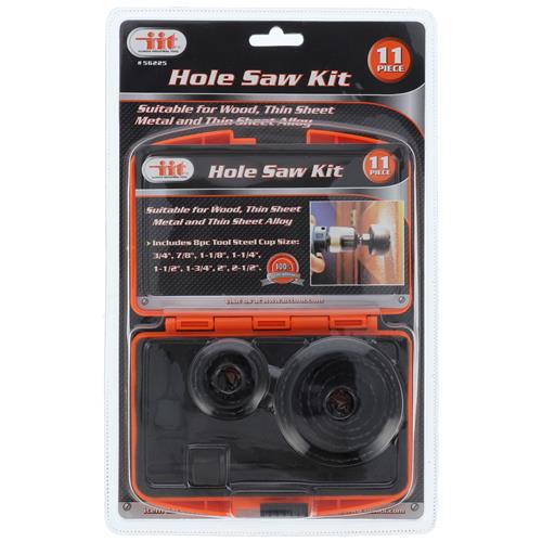 11pc HOLE SAW KIT NO SLIP CASE