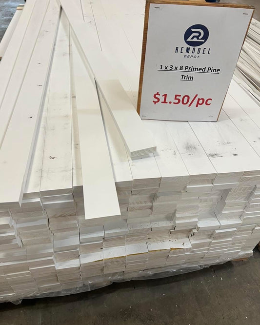 S4S 1 x 3 x 8' Primed Trim