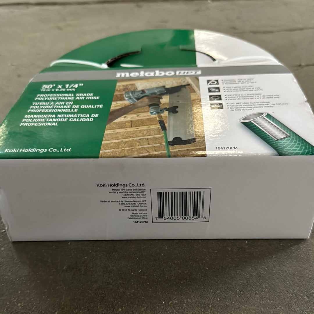 Metabo 50’ x 1/4” Polyurethane Air Hose