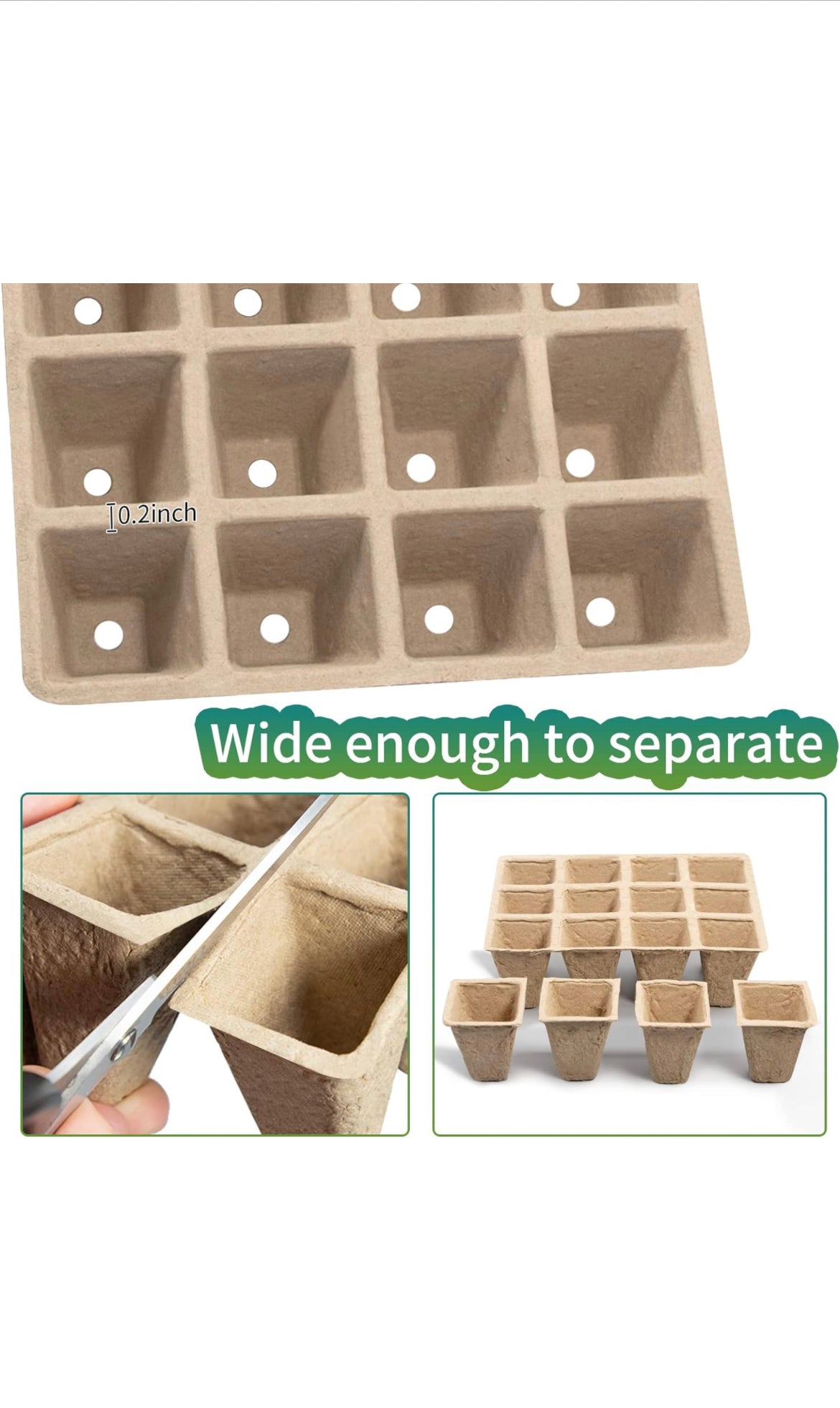 (Clearance) Biodegradable Seedling Trays Kit - 20pk