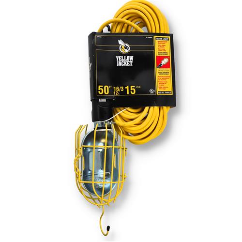YELLOW JACKET 50' 16/3 METAL TROUBLE LIGHT