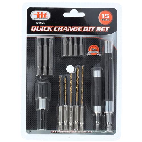 15pc QUICK CHANGE BIT SET