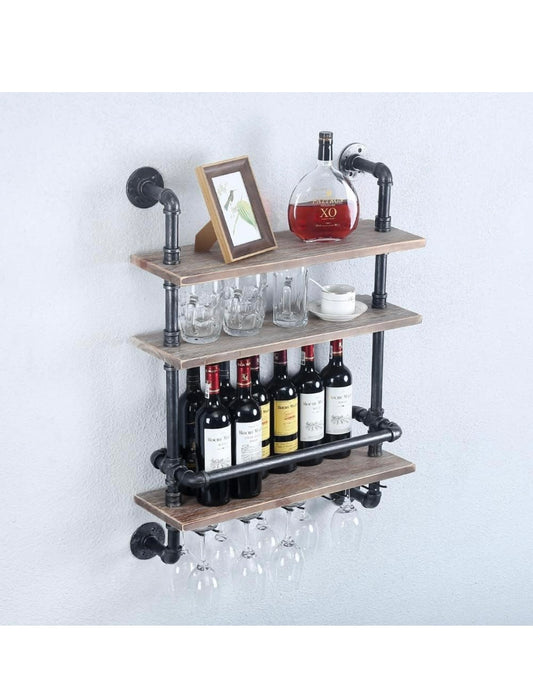 3 Tier Pipe Wine Rack