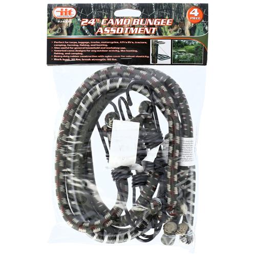 4pc 24'' CAMO BUNGEE ASSORTMENT