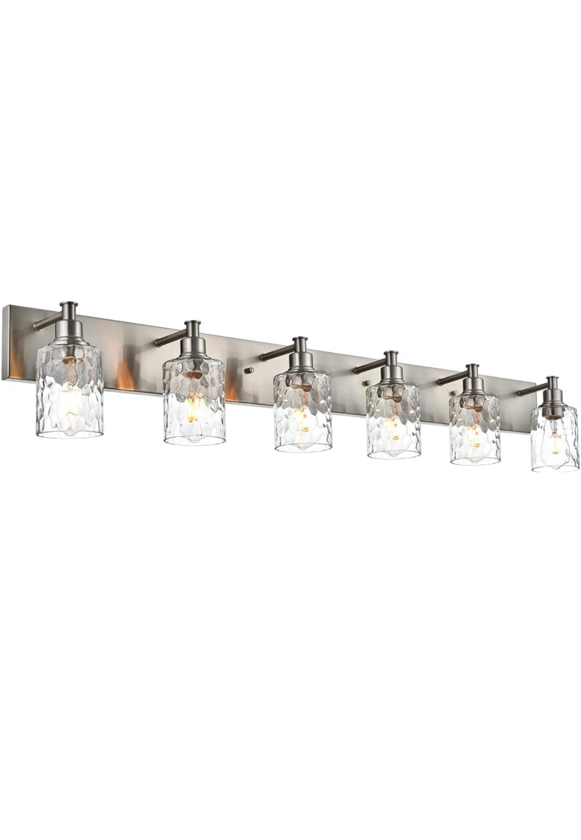 Bonlicht 6-light brushed nickel vanity light