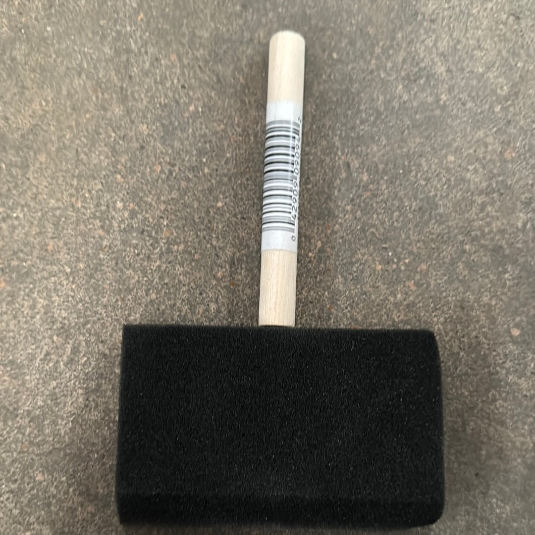 4" Poly Foam Brush w/Wood Handle