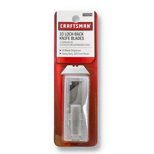 CRAFTSMAN 10PC UTILITY KNIFE BLADES IN DISPENSER