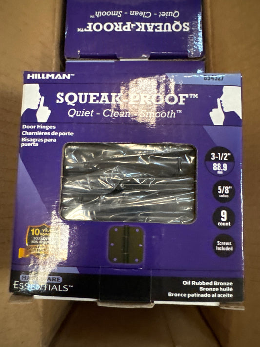 HILLMAN 9CT 3-1/2x5/8'' SQUEAKPROOF DOOR HINGE