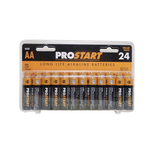 24pk PROSTART AA ALKALINE BATTERIES