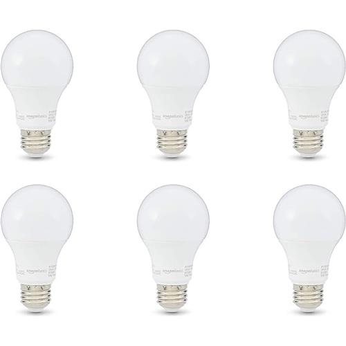 6PK 9=60W A19 LED BULB DAYLIGHT NON DIMMABLE