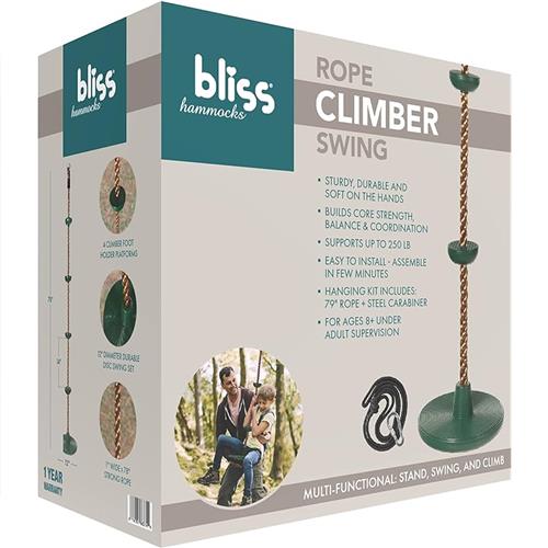 BLISS 78'' ROPE CLIMBER SWING -GREEN