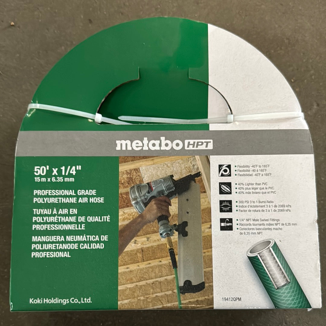 Metabo 50’ x 1/4” Polyurethane Air Hose