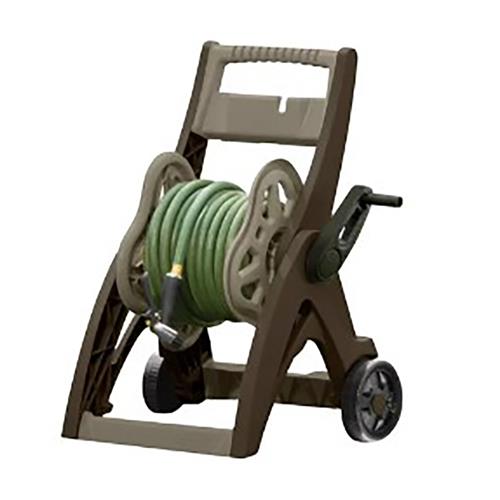 SUNCAST 150' HOSE REEL MOBILE CART & 3' LEADER HOSE