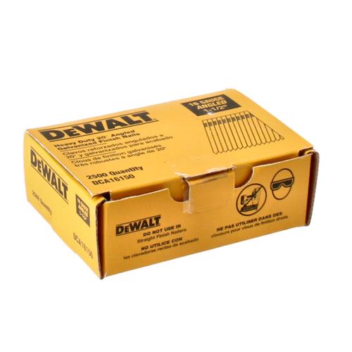 DEWALT 2500ct 20° ANGLED GALVANIZED FINISHING NAILS 1-1/2" 16 GAUGE